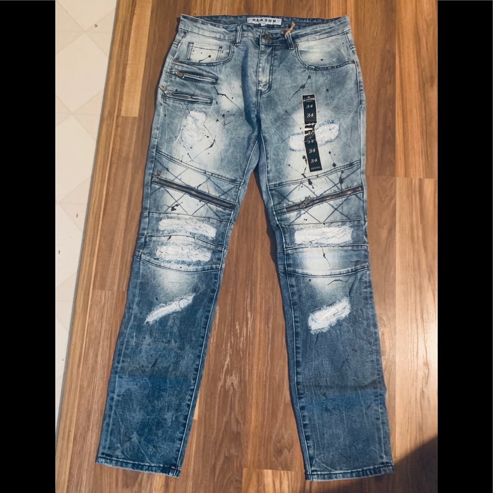 Reason  ~ Distressed Men’s Encore Denim Jeans